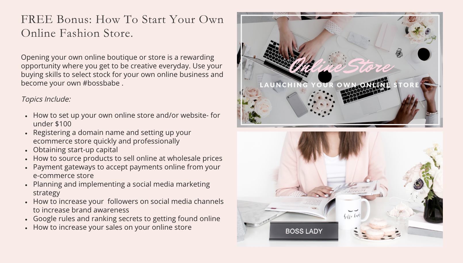 Fashion Buying Online Course Topics