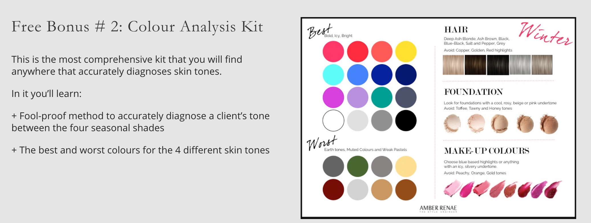 Fashion Styling Course Free Bonus- Colour kit