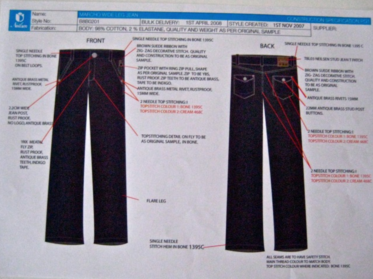 La Mode College - How to do a Fashion Spec Sheet