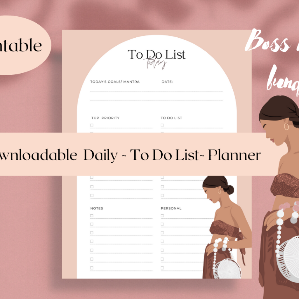 Fashion Daily Weekly Planner Cute Printable To Do List PDF